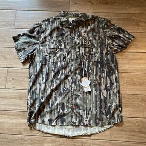 Duck Camp Men's Hunting Lightweight Outdoor Short Sleeve Shirt 303 Woodland XXL